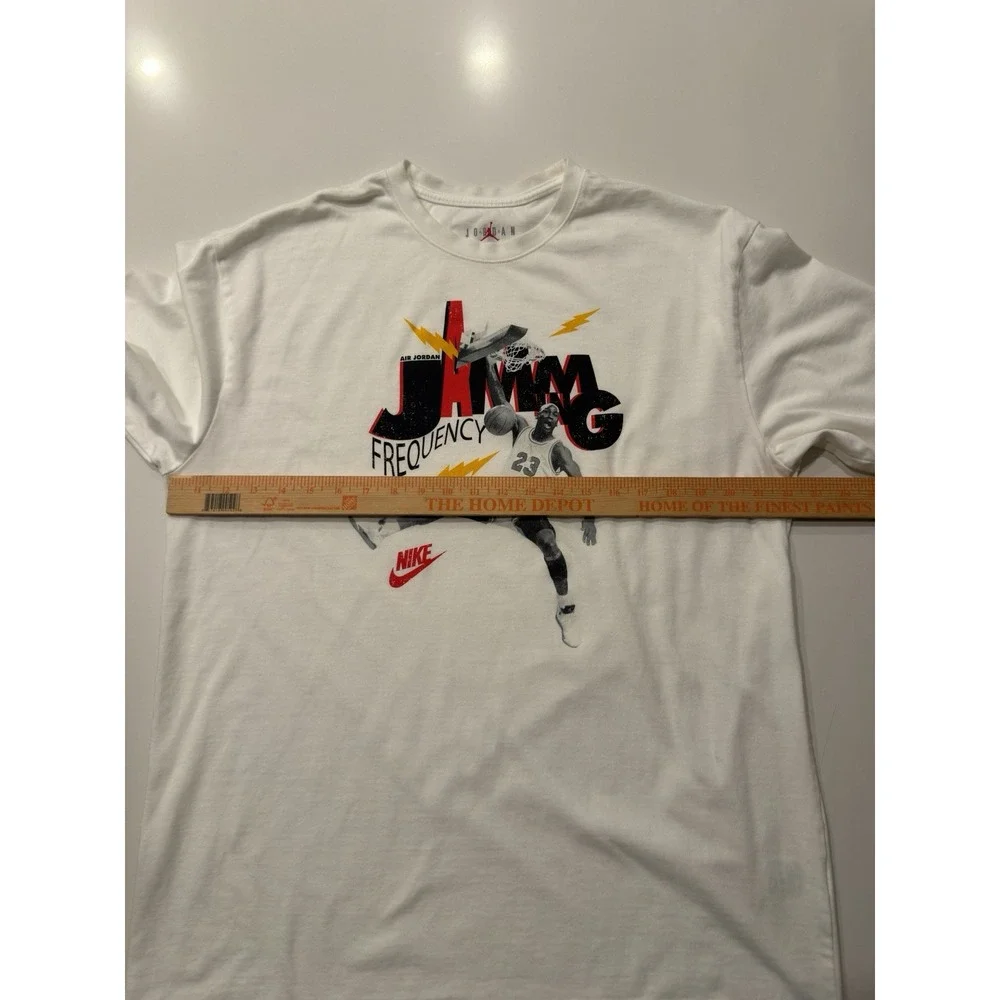 Jordan Jamming Tee White HJ2929-100 Mens L Pre-Owned